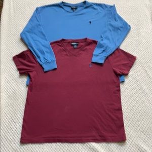 Polo by Ralph Lauren-2 shirts. Long & short sleeve